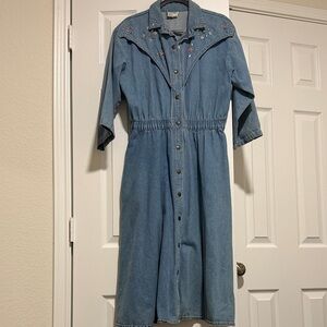 Vintage Dreams denim Button-Up Dress